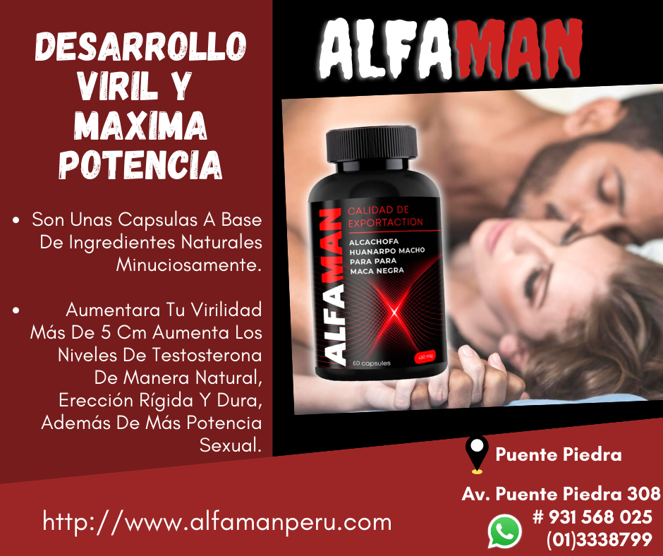 ALFAMAN SUPLEMENTO CURA PROSTATITIS Y DESARROLLA VIRILIDAD